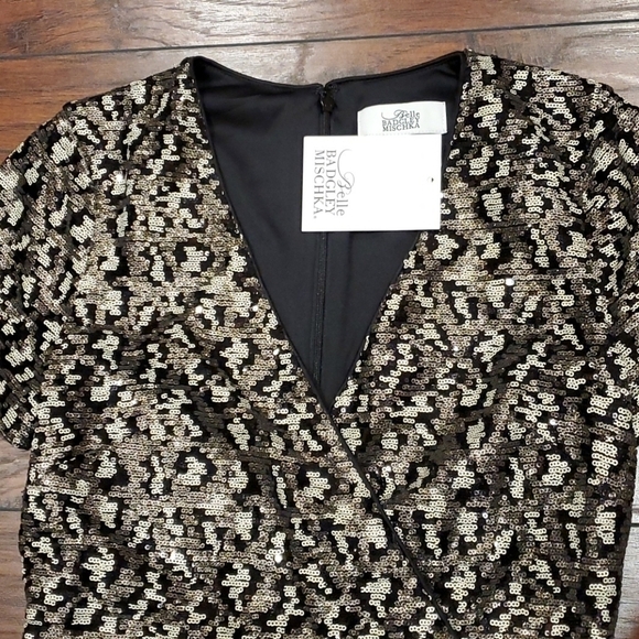 NWT Badgley Mischka Sequin evening luxury dress - Picture 3 of 11